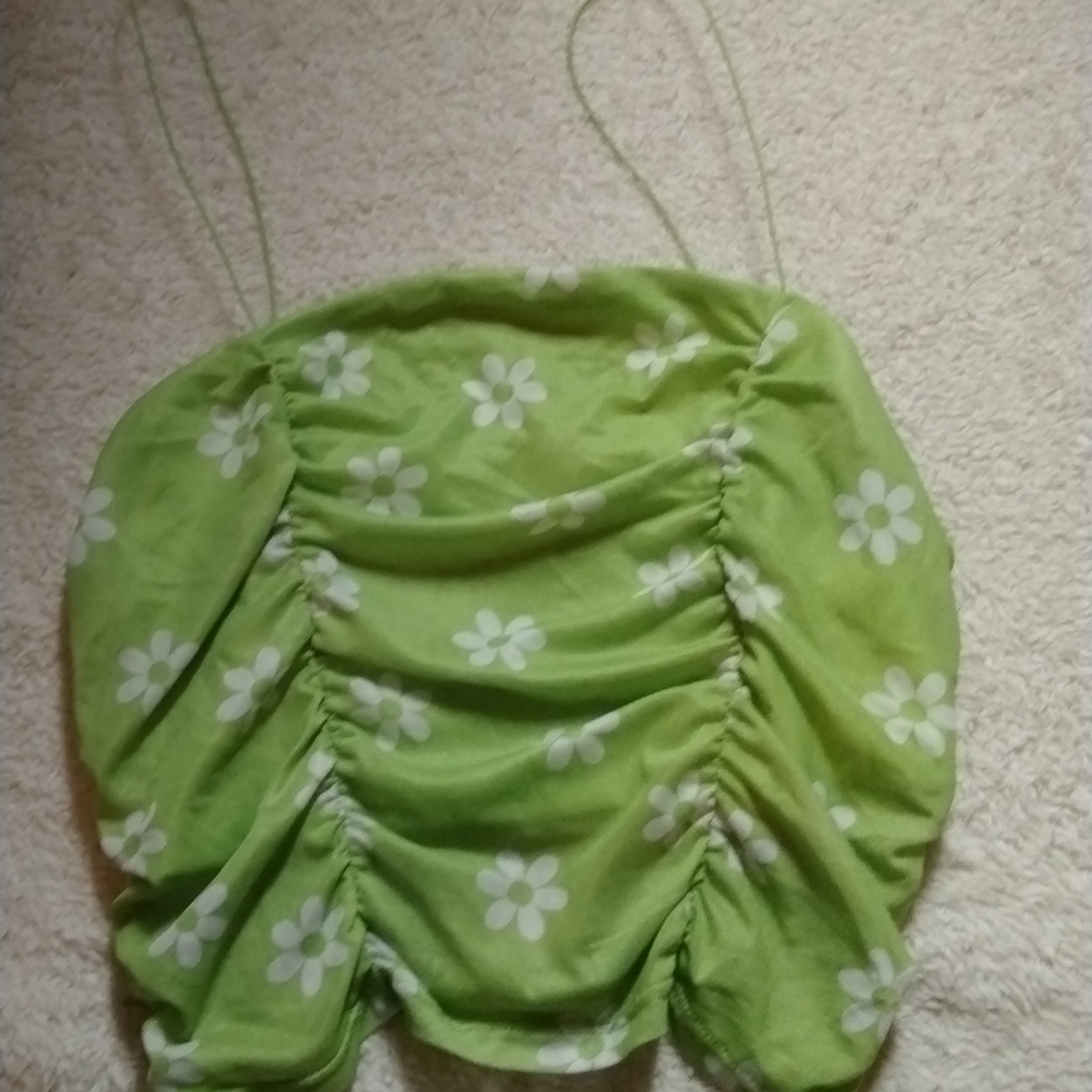 Green crop top